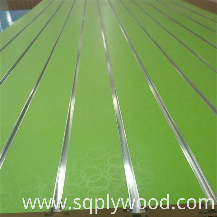 Grooved / Slot Melamine MDF Board with 11 Aluminium Strips